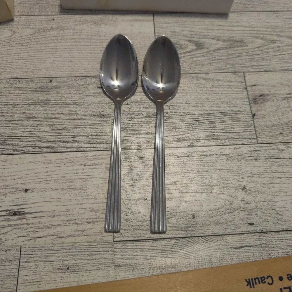 FIRTH‎ STAYBRITE VINTAGE SET OF 6 STAINLESS STEEL TEASPOONS BOXED - Picture 5 of 9